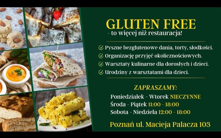 Wyjątkowe dania na każdą uroczystość, ale bez glutenu , Gluten free, Poznań